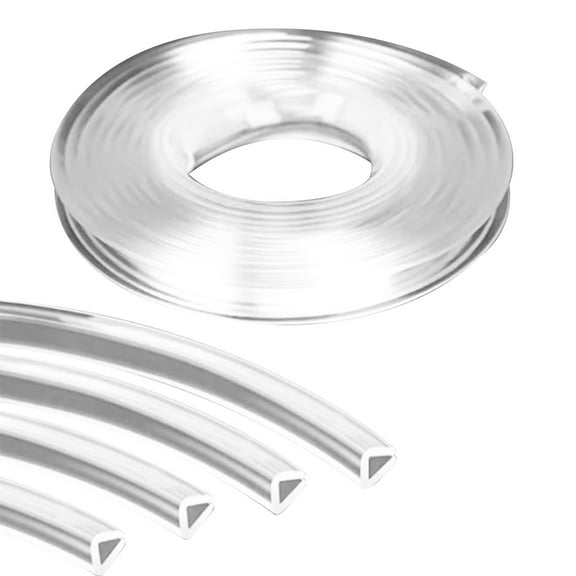 HWHCGZ 1Roll PVC Transparent U Shaped Protective Strip Home Corner Anti Collision Strip Furniture Edge Bump Proof Guard Strip 2-3mm, 5-meter long,Clear