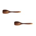 thumbnail image 1 of HWHCGZ 2 PCS Wooden Spoons for Eating，Tea，Stirring Coffee, Hard Wood Table Spoon for Cooking, Small Serving Spoon for Soup, Desserts & Cereal (13cm acacia wood tea spatula), 1 of 5