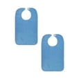 thumbnail image 1 of HWHCGZ 2 Pack Unisex Adult Bibs for Elderly Reusable Washable Adult Clothing Adult for Seniors Disabled Waterproof Bib for Eating, Adjustable and Washable,Blue, 1 of 9