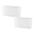 thumbnail image 1 of HWHCGZ 2 Pcs Paper Plate Dispenser for 6-9.5 Inch Disposable Plates, Space-Saving Plastic, Foam and Paper Plate Storage Organizer for Cabinet, Countertop, RV or Outdoor,White, 1 of 3