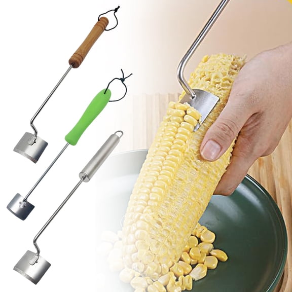 HWHCGZ Stainless Steel Corn Peeler - Fast Corn on the Cob Remover, Stripper & Kernel Tool, Easy Clean for Home Kitchens, Restaurants & Outdoor Dining Enthusiasts