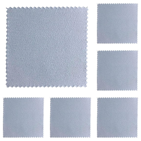 HWHCGZ 20Pcs Polishing Cloths, Bulk Pack, for Silver, Gold, Brass and Copper Jewelry for Keep The Of Your Jewellery 3.15''x3.15'',Grey
