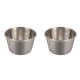 HWHCGZ 2PCS Multi-Use Mixing Bowl,Stainless Steel Wine Cup Soup Bowl for Prepping Kitchen Condition Sauces Cup Butter Condiment Dipping Serving or Storage 2.16*2.04in Silver