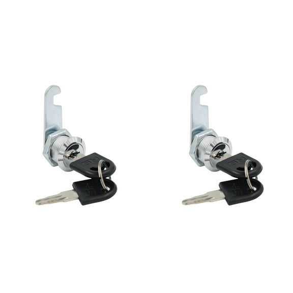 HWHCGZ 2Pcs Cabinet Replacement Keyed Cabinet Locks,3/4 Cylinder Cam Locks 5/8 inch Mailbox Lock Replacement 16mm for Cabinet Security RV,Silver