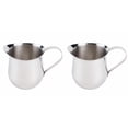 thumbnail image 1 of HWHCGZ 2Pcs Drum Shaped Milk Frothing Pitcher,Stainless Frothing Pitcher Jug for Coffee for Machines Milk Frothers Latte Art,Silver,60ml, 1 of 9