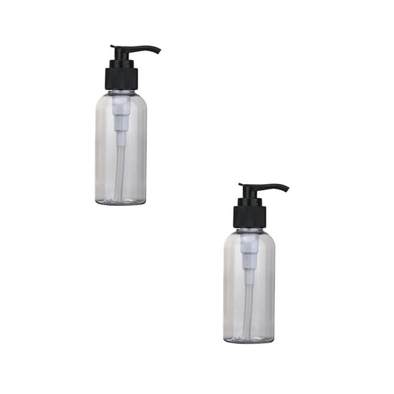 HWHCGZ 2Pcs Empty Lotion Pump Bottles,Refillable Plastic Containers Clear Great for Soap Shampoo Lotions Liquid Body Soap And Massage Oil's (100ML*1+200ML*1)