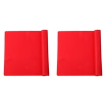 HWHCGZ 2Pcs Silicone Mats Placemats Machine Washable Heat Resistant Placemats for Dining Table Set Kitchen Table 11.8''x15.7'',Red*2,One Size