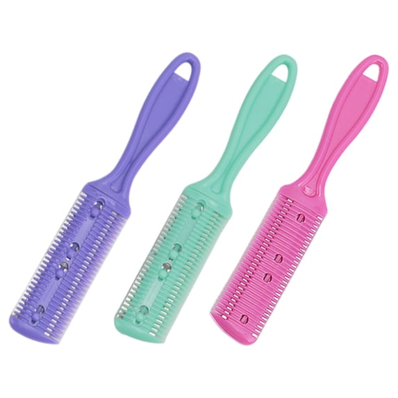 HWHCGZ 3 Pack Style Haircut Razor Comb, Double Sided Razor Hair Styling Scissors Comb, Split Ends Trimmer Styler for Thin and Thick Hair