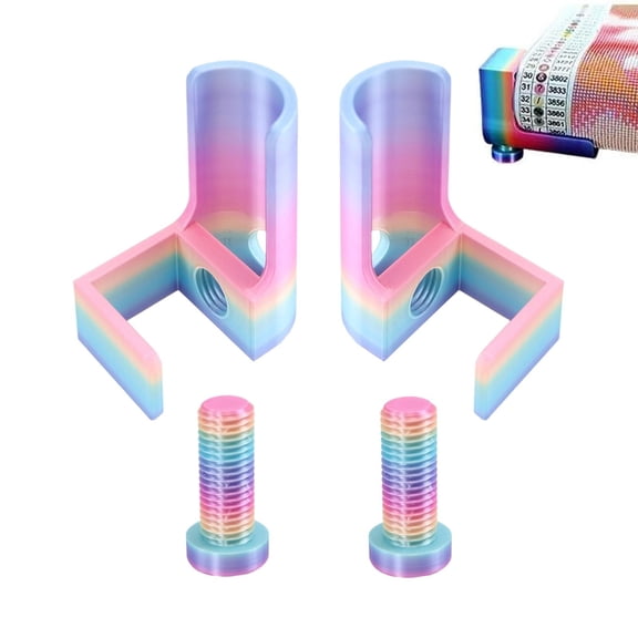 HWHCGZ 3D Printed Painting Scroll Kit Painting Canvas Roll Holder And Adjustable Table Clamps Scroll Kits Keep Canvas Smooth Easily Roll Up,Rainbow
