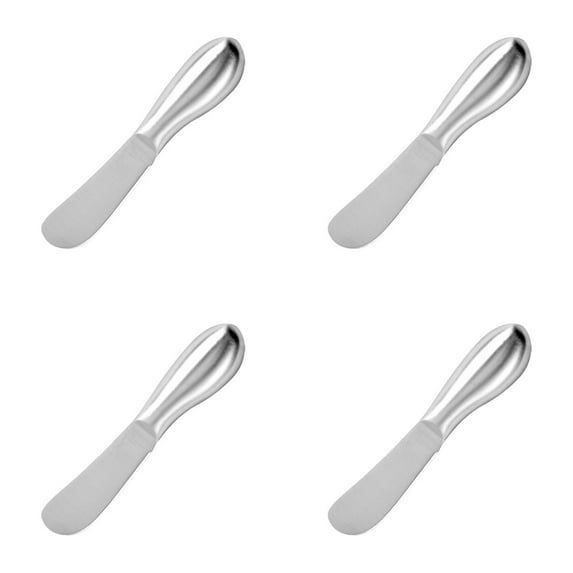 HWHCGZ 4 PCS Butter Knife/Durable Stainless Steel Cheese Butter Spreader Knife Multi-Purpose Cheese and Pastry Making Handy Little Assistant,Gray