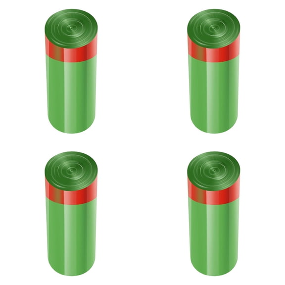 HWHCGZ 4 Pack 5 Gallons Trash Bag, Extra Thick & Strong Colorful Small Waste Basket Bags for Home Kitchen Bathroom Office,4 Rolls Totally 60PCS Green*4