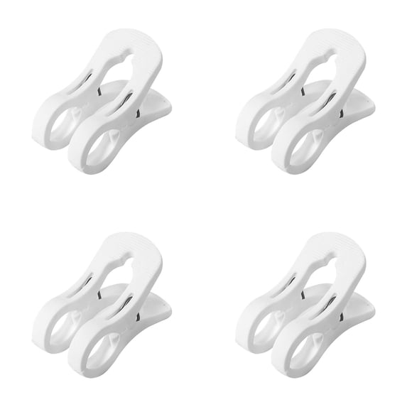 HWHCGZ 4 Pack Beach Towel Clip for Beach Chairs,Beach Chair Clips,Towel Clips Strong Grip (White)