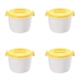 thumbnail image 1 of HWHCGZ 4 Pcs Large Microwave-Safe Plastic Rice Cooker - Yellow Multi-Functional Thermal Lunch Box, 21.0cm×12.0cm×10.0cm for Kitchen Use,Yellow, 1 of 9