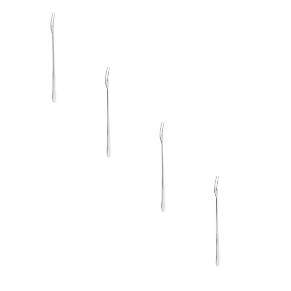 HWHCGZ 4 Pcs Pickle Forks,8 Inch Long Handled Olive,304 Stainless Steel Long Handle Salad, Cocktail,Dessert,Fruit s,Pickle Grabber, Appetizer Forks Silver