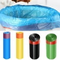 thumbnail image 1 of HWHCGZ 4Pcs 10 Gallon Drawstring Garbage Bags, Extra Thick & Strong,Trash Bags - Drawstring small trash Bags for Bathroom, Kitchen, Bedroom, Office, 60Pcs,Black,Green,Yellow,Blue, 1 of 7