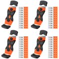 thumbnail image 1 of HWHCGZ 4Pcs Double Edge Razor Blade Scraper Set with 80 Pcs Replacement Scraper Blades for Scraping Labels, Decals, Stickers, Paint from Glass, Stovetop, Subfloor,Orange, 1 of 9