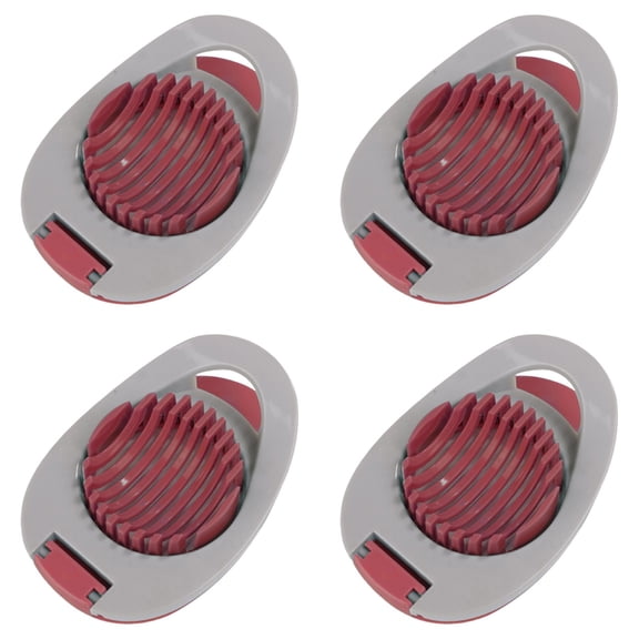 HWHCGZ 4Pcs Egg Slicer & Dicer for Hard Boiled Eggs Cutter Dicer With Stainless Wire Strawberries & Soft Effortlessly Easy Clean Kitchen,Z-(Red*4Pcs)