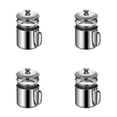thumbnail image 1 of HWHCGZ 4Pcs Grease Container with Fine Mesh Strainer Kitchen Oil Storage Tank Pot With Strainer, for Storing Frying Oil and Cooking Grease,Silver, 1 of 3