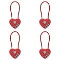 thumbnail image 1 of HWHCGZ 4Pcs Small Combination Lock for Locker Cable Lock With Padlock Combination for Luggage Suitcase Gym Locker Backpack Zipper Cabinet Box Fence Gate Travel Outdoor Use,Red, 1 of 9