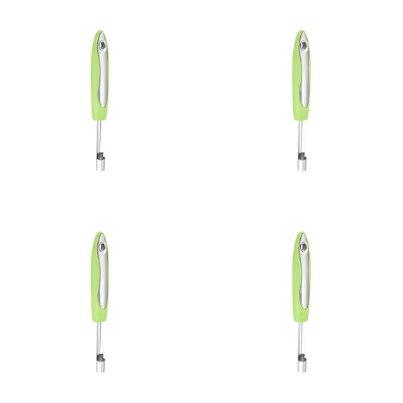HWHCGZ 4Pcs Stainless Steel Apple Corer Pear Corer Remover Tool with Sharp Serrated Edge Fruit Core Remover Tool for Home and Kitchen,Green,Large Size