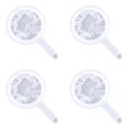 thumbnail image 1 of HWHCGZ 4Pcs Ultra-Fine Nylon Mesh Strainer Food Yogurt Mesh Sieve Plastic Mesh Colander with ​Handle Mini Brine Shrimp Separation Net for Filtering Juice Juice Milk Honey,White,120 Mesh, 1 of 8