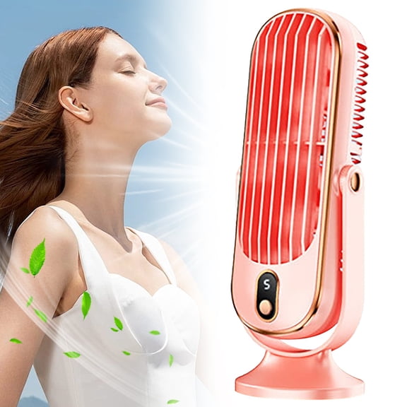 HWHCGZ 5-Speed Oscillating Portable Desk Fan – Rechargeable USB Tower Fan with Brushless Motor, Quiet Operation for Home & Office