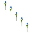 thumbnail image 1 of HWHCGZ 5pcs Faux Tulips Bouquet Real Touch Artificial Flowers for Home Decoration Vibrant Color Floral Arrangement for Weddings Parties Everyday Decor （Baby Blue）, 1 of 5