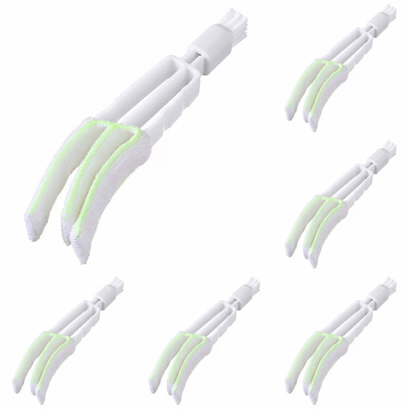 HWHCGZ 6Pcs Blind Cleaner Duster Tool, Mini Window Blinds Cleaner for Window Vertical Blinds Air Conditioner Dust Ceiling Fans Car Vents Dust Collector White