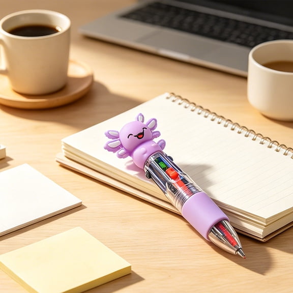 HWHCGZ Fun Pens Multicolor in One, 4-in-1 Cute Kawaii Pens Mini Ballpoint Pens Birthday Gifts Classroom Prizes, 2Pcs