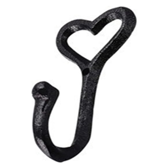 HWHCGZ Heart Ring Hook Cast Iron Wall Hooks for Kitchen Wedding Towel Hangers Cute Love Decorative Hook for Hanging Apron Bath Hat Cap Scarf Bag Coat Purse Cup Garage Decor