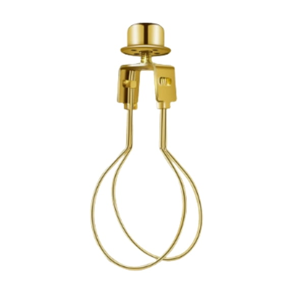 HWHCGZ Lamp Shade Holder,Lamp Shade Light Bulb Clip Adapter,Clip On Lampshade Adapter Includes Finial and Lampshade Levellers,Spring Clip for Light Bulb,Gold