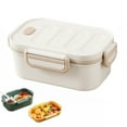thumbnail image 1 of HWHCGZ Lunch Box Adult Bento Box,2 Layer Lunch Container Stackable Food Container, 34 OZ/1000ML Leakproof Meal Prep Containers for Men Women, BPA Free (White), 1 of 9