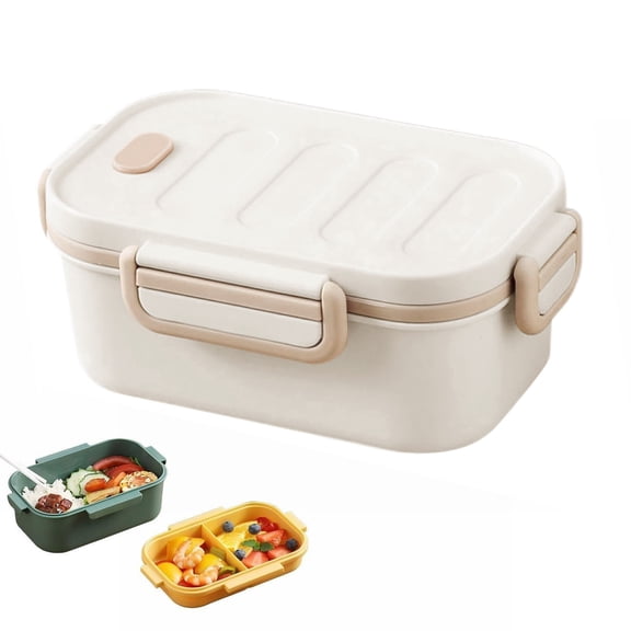 HWHCGZ Lunch Box Adult Bento Box,2 Layer Lunch Container Stackable Food Container, 34 OZ/1000ML Leakproof Meal Prep Containers for Men Women, BPA Free (White)