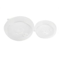 HWHCGZ Microwave Splatter Cover for Food, BPA-Free Steam Vents Microwave Plate Cover with Easy-Grip Handle,Dishwasher Safe & Refrigerator 2Pcs (Diameter 9 inch   6.7 inch) Clear