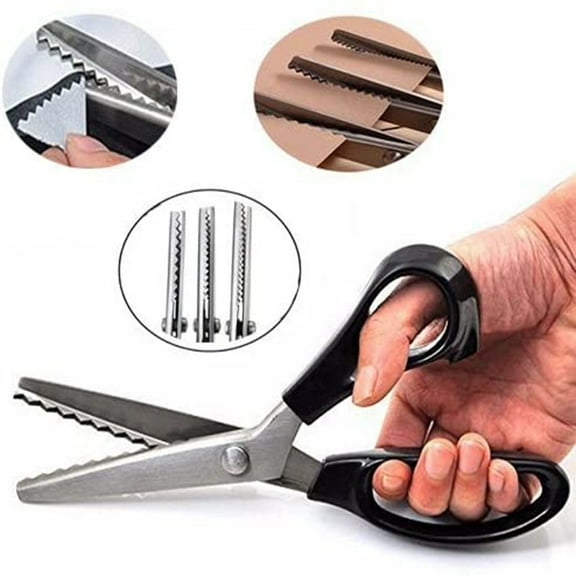 HWHCGZ Pinking Shears, 9" Zig Zag Craft Scissors Decorative Edge, Pinking Shears for Fabric Cutting, Professional Dressmaking Sharp Comfort Grips Scrapbook Fabric Sewing Scissors