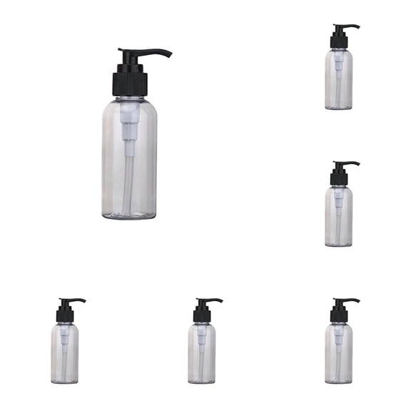 HWHCGZ Plastic Pump Bottle Dispenser Empty Lotion Bottle with Pump Refillable Clear Hand Soap Dispenser for Body Wash Liquid Soap Shampoo Essential Oil Grey 200ml