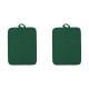 HWHCGZ Pot Holders for Kitchen Heat Resistant, Cotton Hot Pads for Kitchen Counter Table, Kitchen Pot Holders with Pocket, 9*7In, Blackish Green, 2Pcs