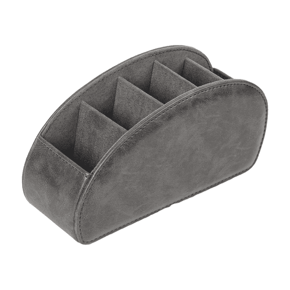 HWHCGZ Remote Control Holder,TV Remote Caddy/Box with 5 Compartments,Bedside Table Organizer for Controller,Glasses,makeup brushes,jewelry and Media Player,Pen/Pencil Storage,Grey