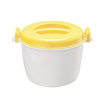 HWHCGZ 1 Pcs Microwave Rice Cooker Multifunctional Home Rice Cooker with Rice Paddle Yellow Yellow 5.91*6.1 Inches