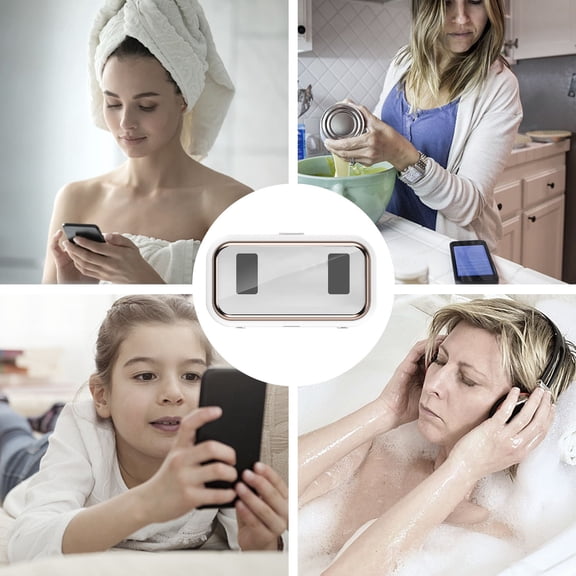 HWHCGZ Shower Phone Holder Waterproof 360 Rotation Phone Stand Case Mount for Bathroom Batheub Kitchen Wall,Suitable for all phones(up to 8in Cell Phone)