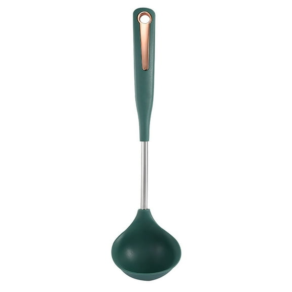 HWHCGZ Silicone Kitchen Utensils Non-stick Cookware Cooking Tool,Heat Resistant Up to 446 Degree Soup Spoon Green