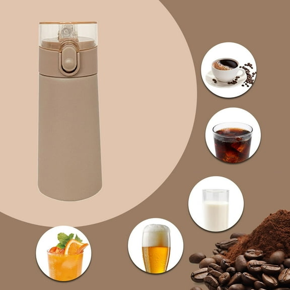 HWHCGZ Small Portable Simple Thermos Cup,Student 304 Stainless Thermos Cup Vacuum Mug Artistic Fresh Student Water Cup Brown