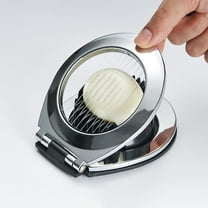 HWHCGZ Stainless Steel Egg Slicer Multi Function for Hard Boiled Eggs Dishwasher Safe Heavy Duty Egg Cutter Kitchen Helper Silver