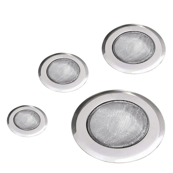 HWHCGZ Stainless Steel Sink Filter Bathtub Screen Drain Anti Clogging Filter Floor Sink Screen for Kitchen Bathroom 4Pcs (5.3cm*1，7.5cm*1，9cm*1，11.3cm*1) Silver