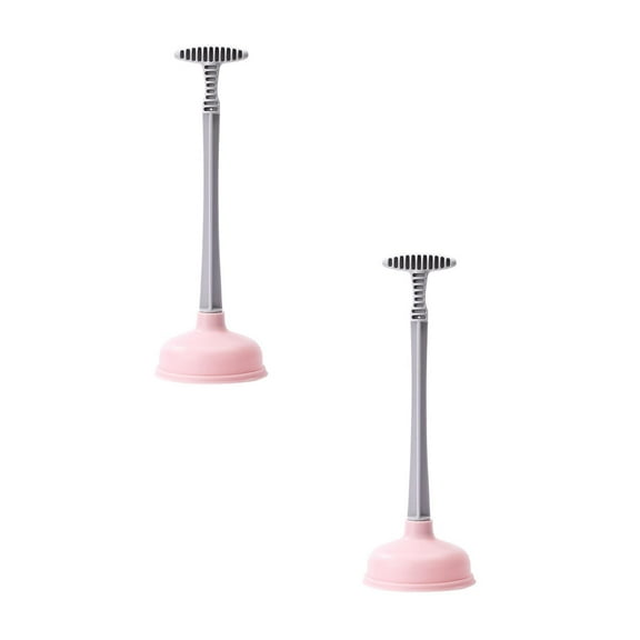 HWHCGZ Toilet Plunger With Holder 16.14'' Plunger With Unique Holder Plungers For Unclogging Slow Sinks, Drains, Tubs Bathroom Accessories Pink