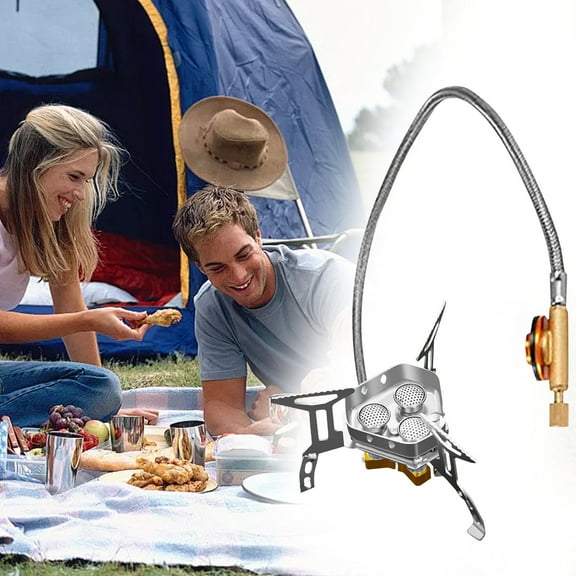 HWHCGZ Windproof Portable Stove Burner,Foldable,Stove Adapter,Safe pipeline,High-power,Lightweight,Propane Butane Stove for Outdoor Plastic Storage Box(1 Gas Stove+1 Storage Box)