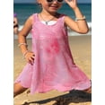 thumbnail image 1 of HWJAD 3-7 Years Toddler Girls Tie Dye Crochet Cover Up Dress Sleeveless Hollow Out Beach Dress for Kids Summer Beach Swimwear, 1 of 7