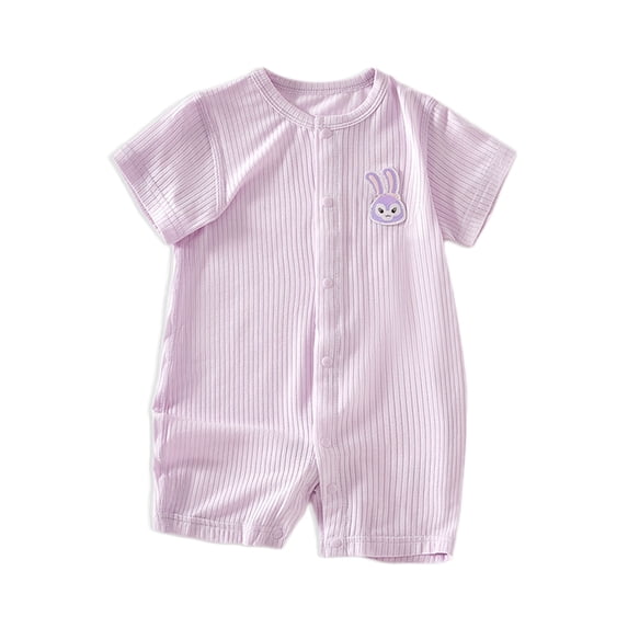 HWJAD Baby Boys Girl Rayon Romper Cool Summer Snap Up Jumpsuit Short Sleeve One-Piece Clothes-Infant