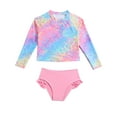 thumbnail image 1 of HWJAD Baby Girls' Rashguard Set Two Pieces Bathing Suit Long Sleeve Swimsuit with Ruffle Bikini Bottoms Swimwear 4-7 Years, 1 of 6