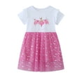 thumbnail image 1 of HWJAD Baby Girls Tutu Dress Dancing Toddler Cotton Layered Tutu Dress Tulle Dresses Princess Party Floral Summer Dress 3T, 1 of 6